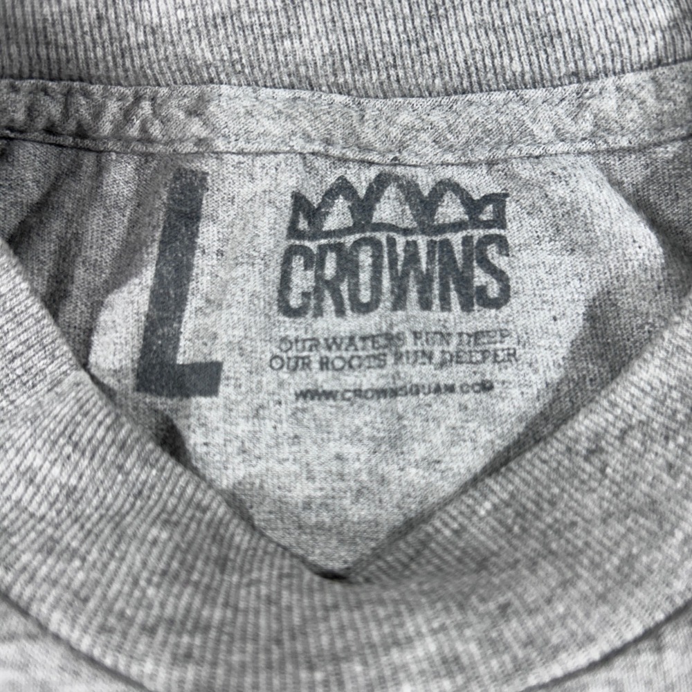 Crowns Islander T-Shirt Mens Large Grey Good Monstera Leaf Graphic Streetwear - Picture 3 of 7
